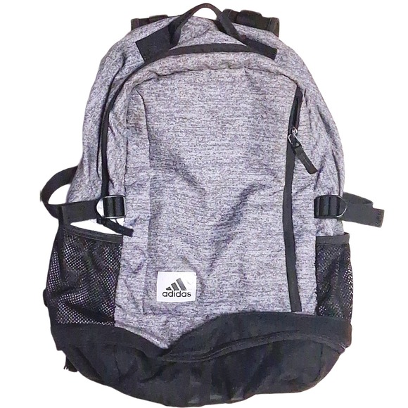 adidas Other - Adidas Gray Heather Backpack Bag Book Bag Laptop Pocket Mesh Pockets